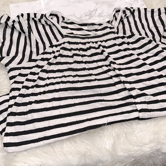 Kim Rogers Black and White Striped Blouse size XLarge - Picture 4 of 5